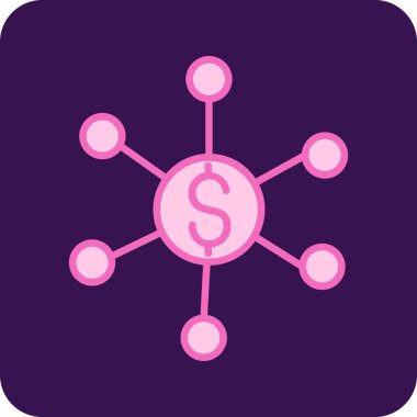 Vektör dolar simgesi. vektör illüstrasyonu