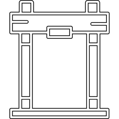 Modern ahşap tabelanın vektör çizimi