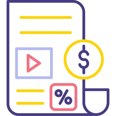 Para için. Web simgesi basit illüstrasyon