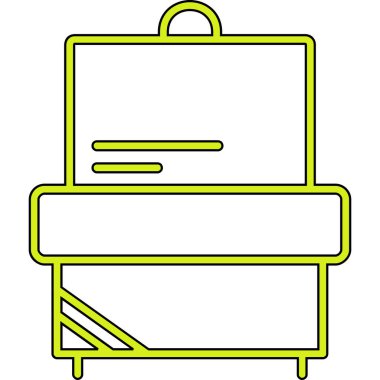 Okul sırt çantası ikonu ana hatları vektörü. okul çantası