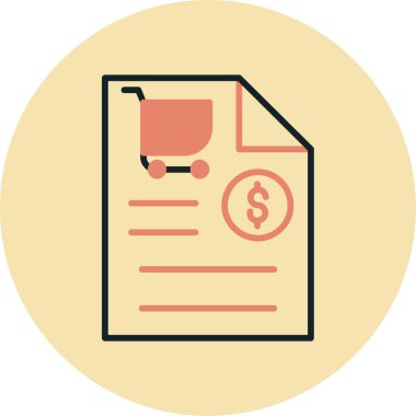 Alışveriş. Web simgesi basit illüstrasyon