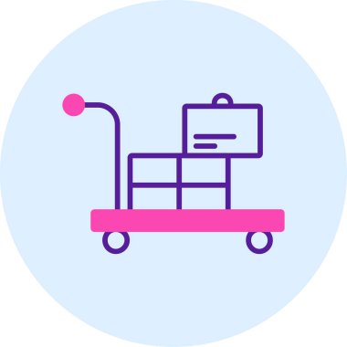 Alışveriş arabası. Basit resimleme