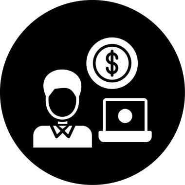 İş ve finans simgesinin vektör illüstrasyonu