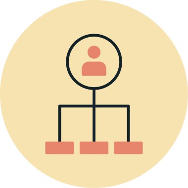 İş adamları düz simge, vektör, illüstrasyon