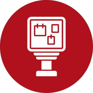 Lcd simgesinin vektör illüstrasyonu