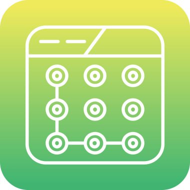 eşsiz takvim vektör çizgisi simgesi