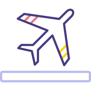 Uçak. Web simgesi basit illüstrasyon