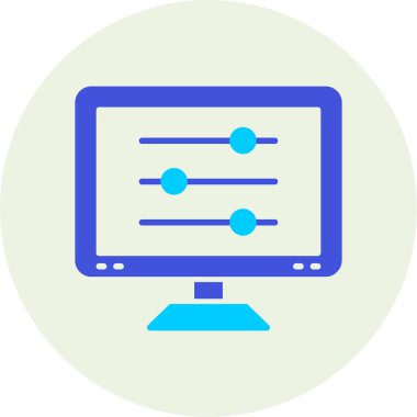 Bilgisayar. Web simgesi basit illüstrasyon