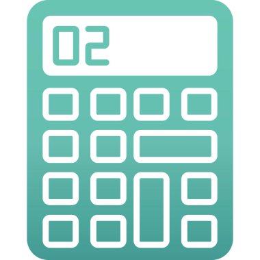 Moda tasarım tarzında hesap makinesi simgesi. Hesap makinesi simgesi beyaz arkaplanda izole edildi. Web ve mobil için hesap makinesi simgesi basit ve modern düz simgesi,,