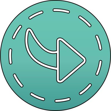 Bir çörek simgesinin vektör illüstrasyonu