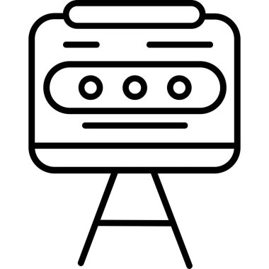 Radyo. Web simgesi basit illüstrasyon