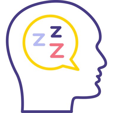 Beyin düşünen ağ simgesi basit tasarım