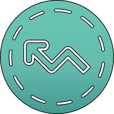 Bir çöreğin mavi ve pembe ikonunun vektör çizimi