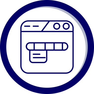 - Makine. Web simgesi basit illüstrasyon