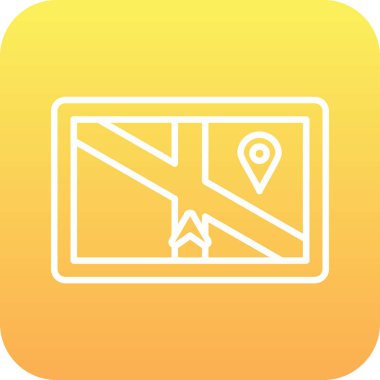 harita simgesi vektör illüstrasyonu