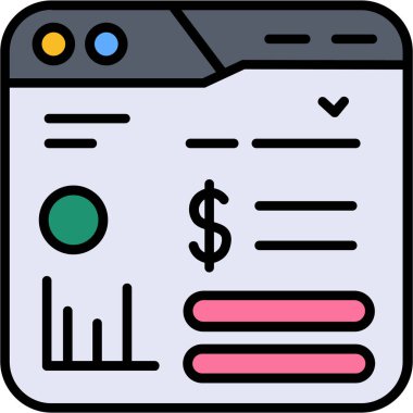 Fatura işletmesi finans simgesi - taslak biçimi