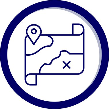 harita simgesi vektör illüstrasyonu