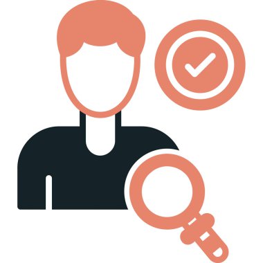 Büyüteç vektör çizimi olan adam