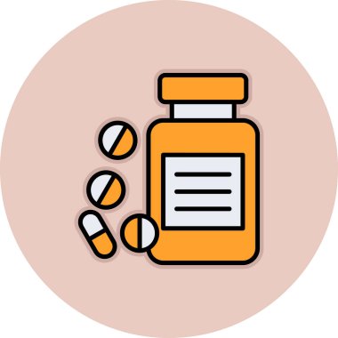 Haplar Şişe Vektör Simgesi