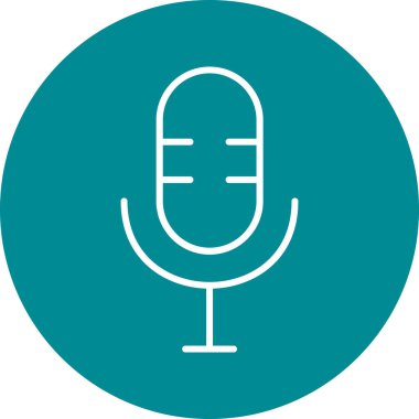 mikrofon simgesi, vektör illüstrasyonu