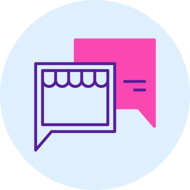 Konuş. Web simgesi basit illüstrasyon