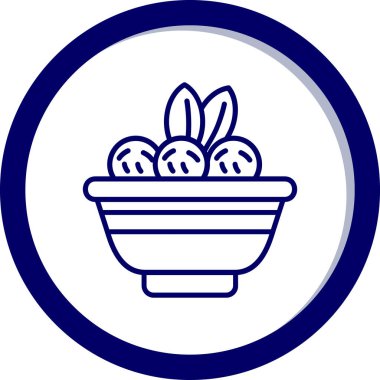 Kasede yumurtalar. Basit bir çizim. vektör illüstrasyonu