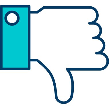 Başparmağını indir. vektör simgesi