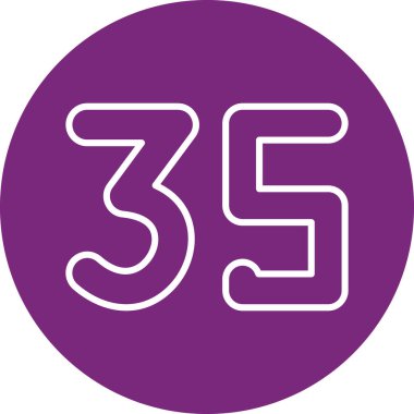 35 yıllık modern simge, vektör illüstrasyonu