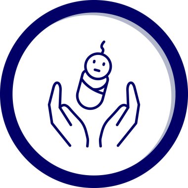 Bir bebek simgesinin vektör illüstrasyonu