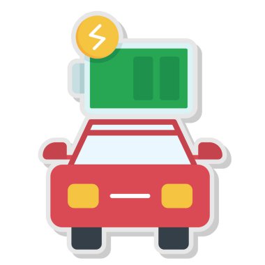 elektrikli araba elektrik simgesi