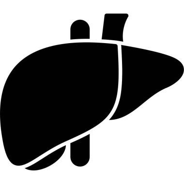 Karaciğer. Web simgesi basit illüstrasyon