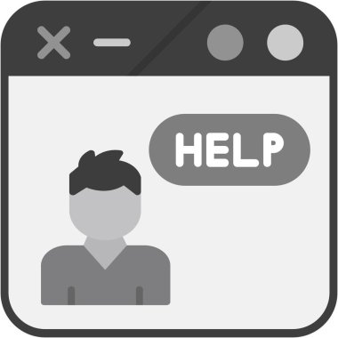 trend biçimi izole edilmiş arkaplanda yardım simgesi