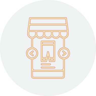 dükkan simgesi vektör illüstrasyonu