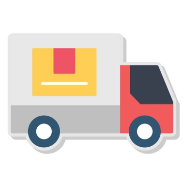 Teslimat renkli vektör simgesi.