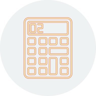 Hesap makinesi simgesi. Web için hesap makinesi vektör simgelerinin özet çizimi