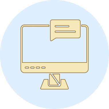 Bilgisayar ekranı. Web simgesi vektör illüstrasyonu