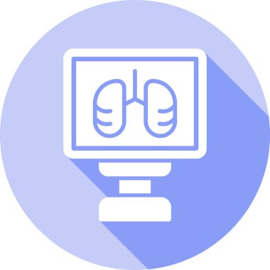 Ciğerler. Web simgesi basit illüstrasyon