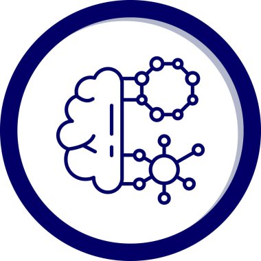 Moda Biçimli Beyin Simgesi İzole Arkaplan