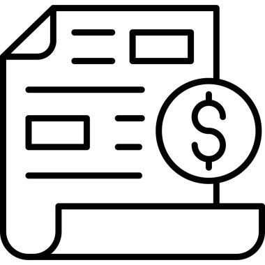 Para ikonu. Web için para vektör simgelerinin basit illüstrasyonu