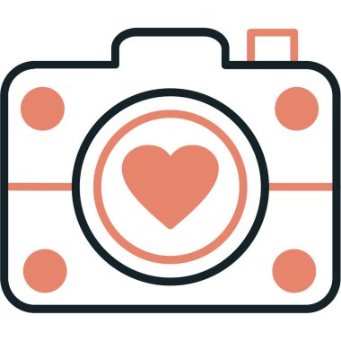 kamera simgesi vektör illüstrasyonu