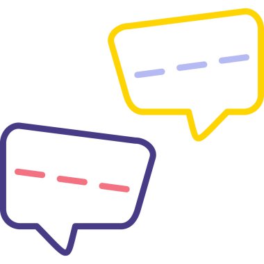 Sohbet simgesi vektör illüstrasyonu