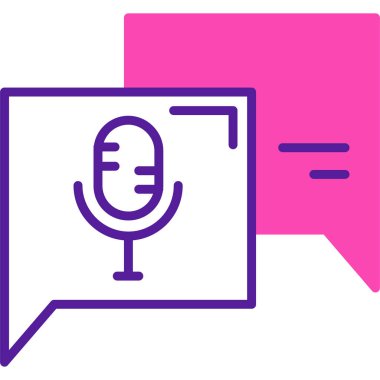 mikrofon simgesi vektör illüstrasyonu