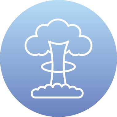 Nükleer güç simgesinin vektör illüstrasyonu