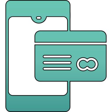 Cüzdan simgesi, vektör illüstrasyonu