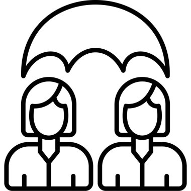 İş ekibi toplantı ikonu. Beyaz arkaplanda izole edilmiş web tasarımı için ana hatlı iş ekibi toplantı vektör simgesi