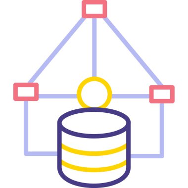 Sunucu. Web simgesi basit illüstrasyon