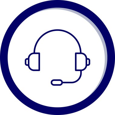 Kulaklık. Web simgesi basit illüstrasyon