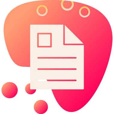 Belge. Web simgesi basit illüstrasyon