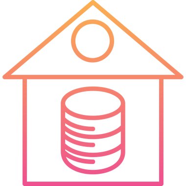 Ev simgesinin vektör illüstrasyonu