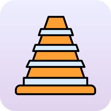 piramit piramit simgesi ile doldurulmuş ana hatlar biçimi